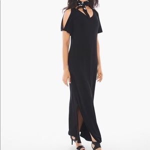 Chicos Cold Shoulder Maxi Dress Size Or 
